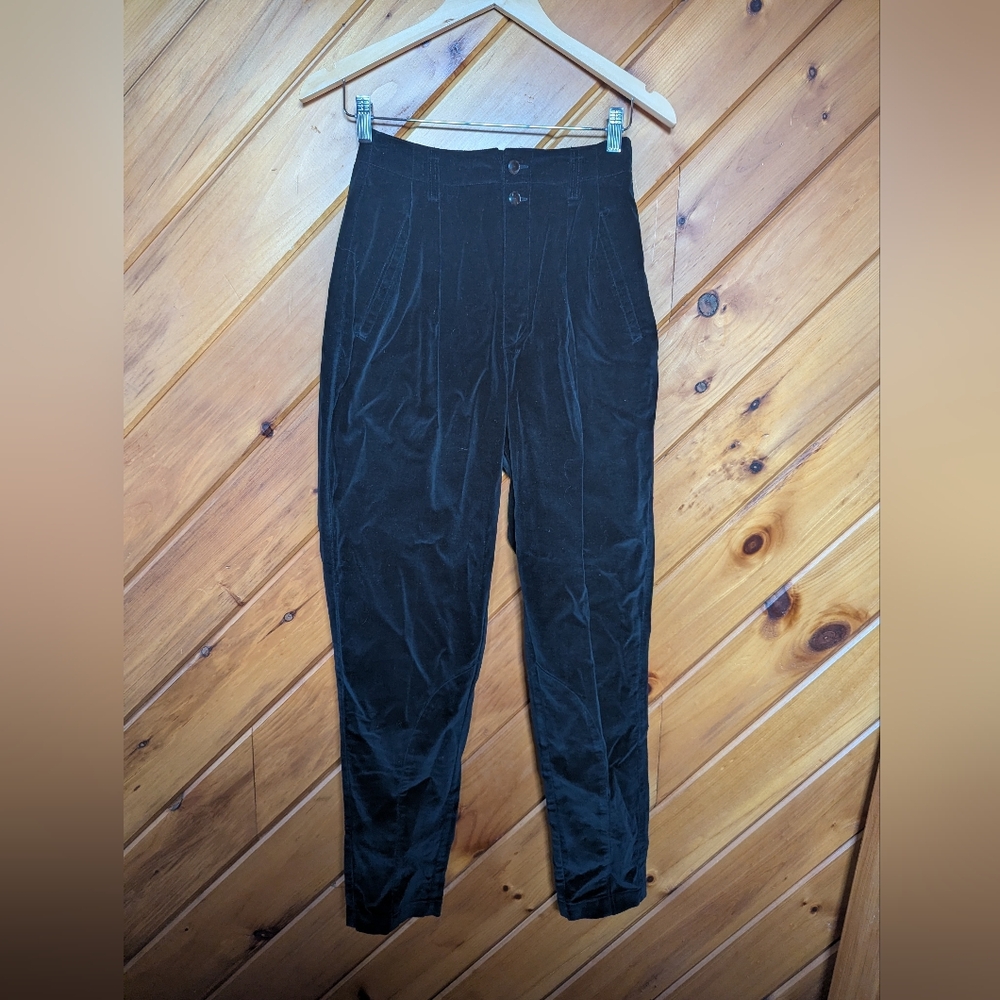 Outback Red Black Velvet Women's Tapered Pants